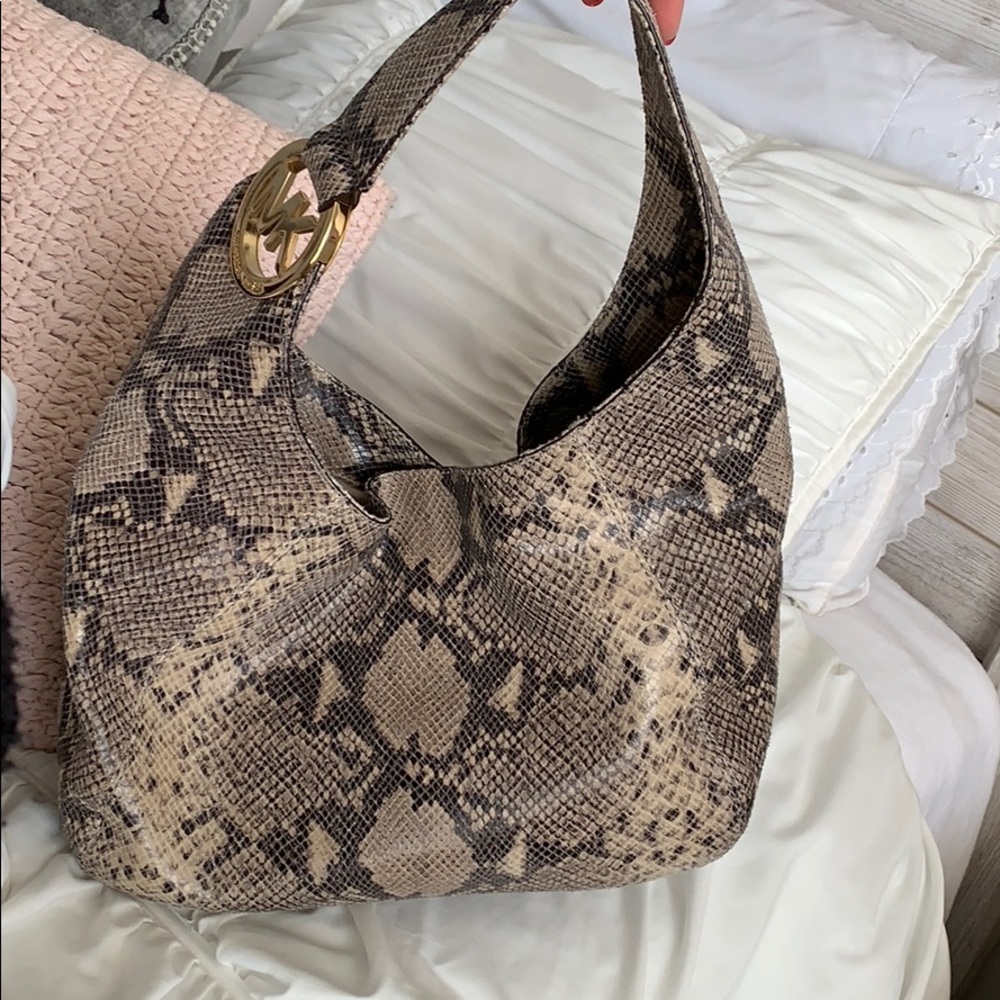 Michael kors snake skin purse